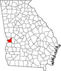 Map showing Chattahoochee County