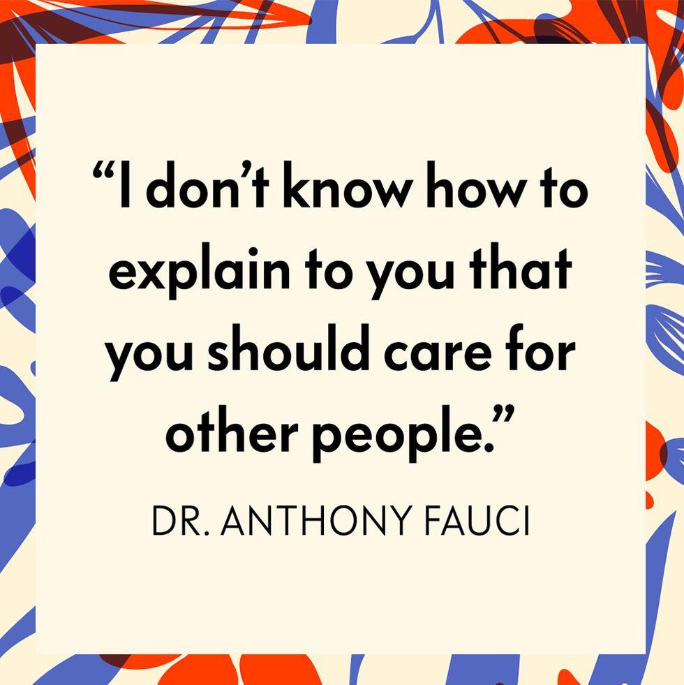 Lauren Morrill's quote incorrectly attributed to Dr. Anthony Fauci
