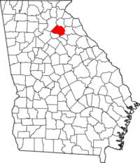 Jackson County is north of Atlanta.