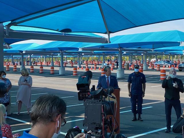 Gov. Kemp speaking at opening of new testing site at Hartsfield-Jackson Airport