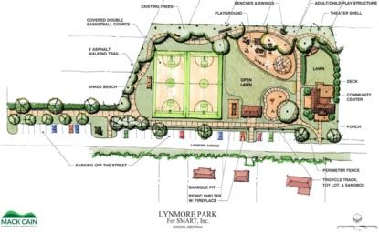 Rendering of proposed park on Lynmore Avenue.