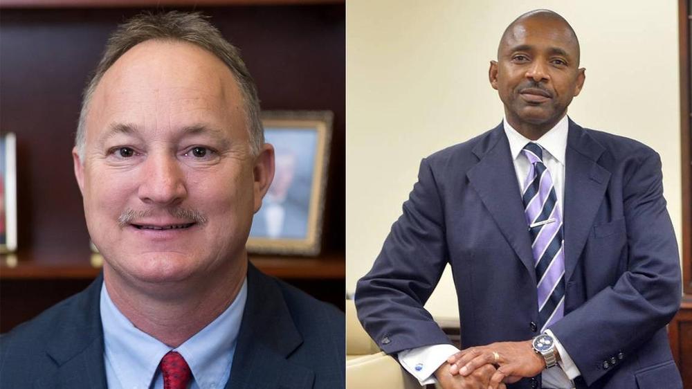 Cliffard Whitby, right, and Lester Miller, left, are in the August 11 runoff election for mayor of Macon-Bibb County.