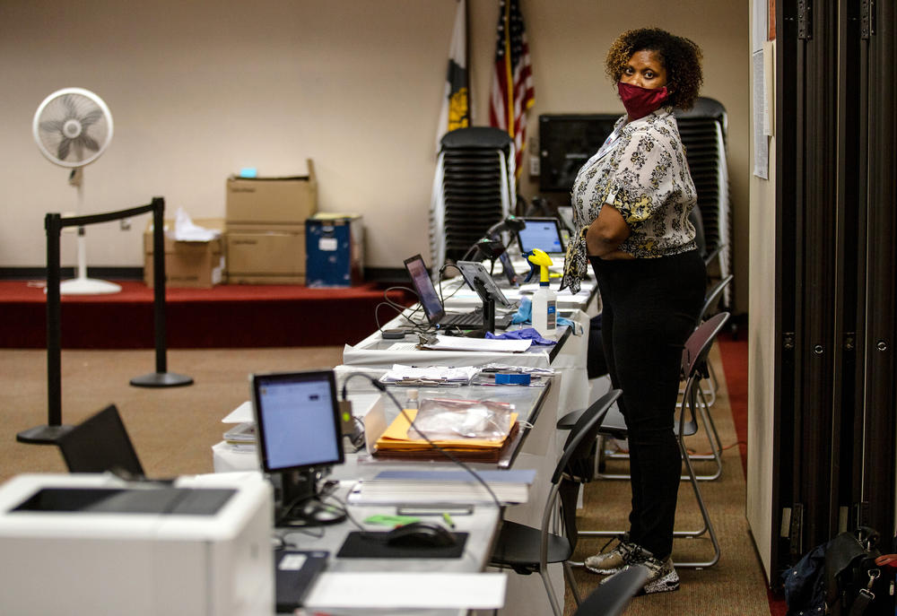 A polling location in Georgia.
