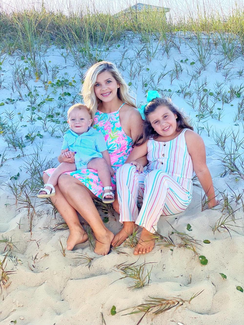 Breanna Kinlaw with son, Langston, and daughter, Bella.