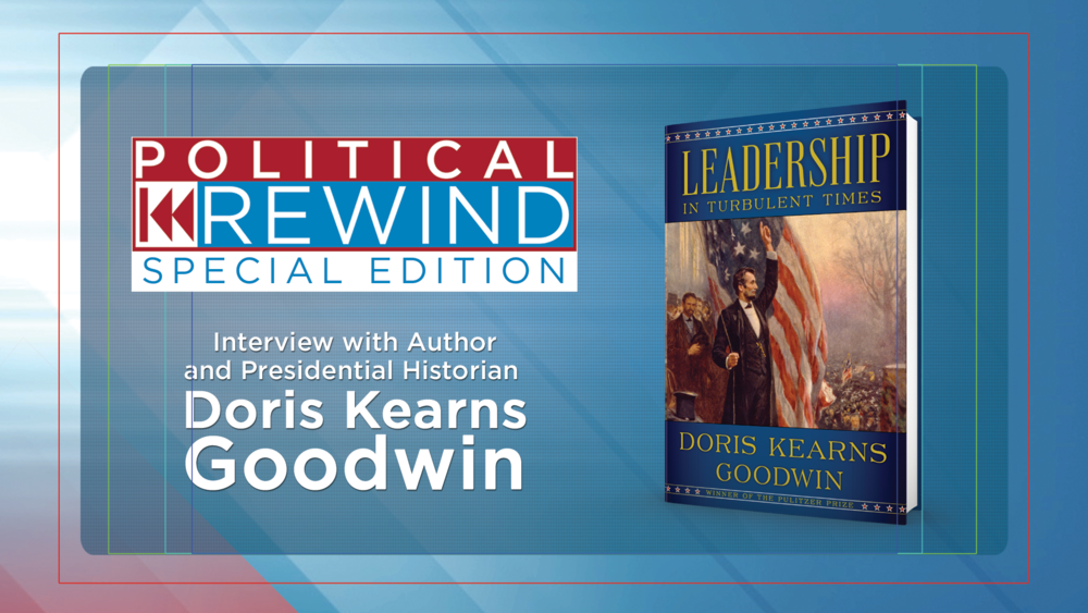 An image showcasing Goodwin's book, Leadership in Turbulent Times.