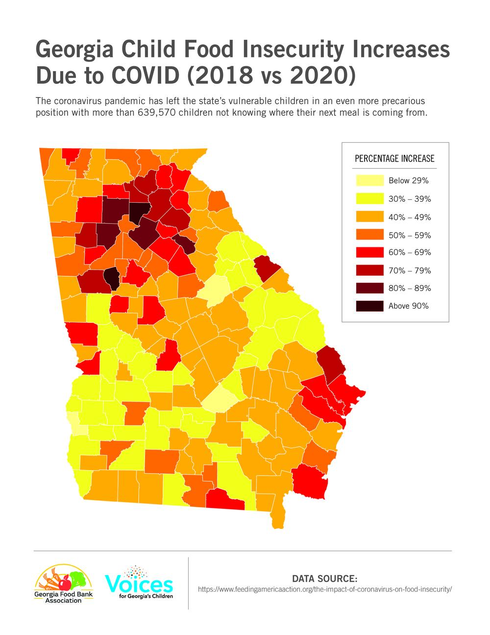 Georgia child food insecurity map