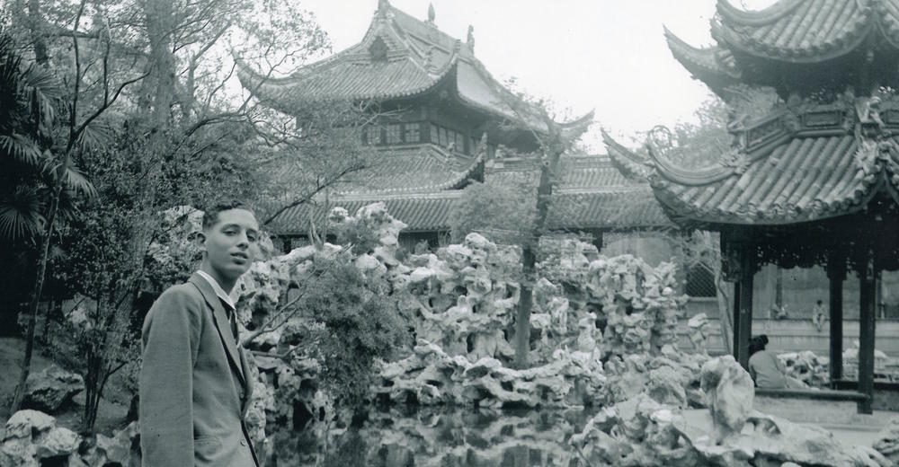 Horst Eisfelder at a Chinese Temple Garden in Sinza Road.