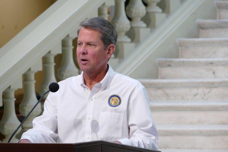Gov. Brian Kemp authorized in-person visitation at long-term care facilities “subject to specific criteria and restrictions outlined by the Department of Public Health.” 