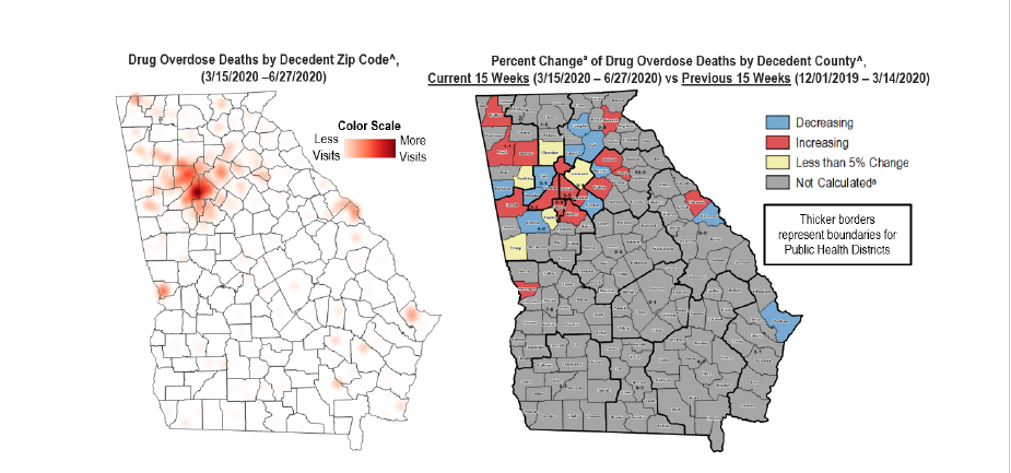 Drug overdoese deaths by ZIP code