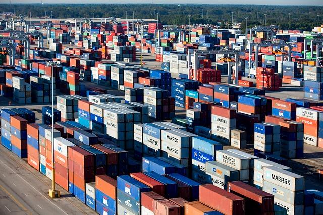 Cargo containers at the Port of Savannah.