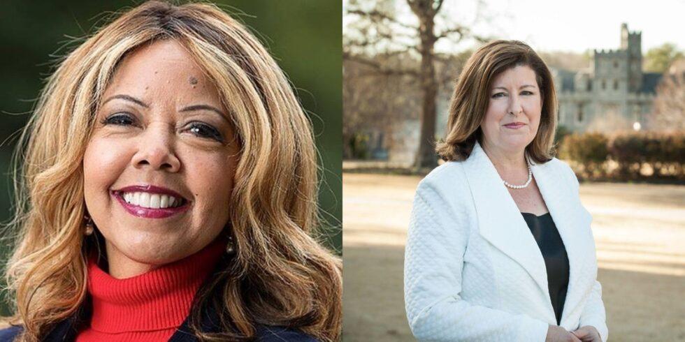 U.S. Rep. Lucy McBath (left) is battling to keep her seat against a challenge from its former occupant, Karen Handel (right), in the Nov. 3 general election.