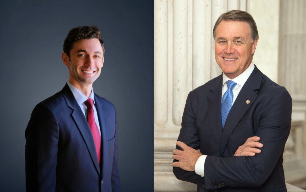 Investigative journalist Jon Ossoff (left) and U.S. Sen. David Perdue (right) clashed in a debate Wednesday night (Oct. 28, 2020) with days left to go before the Nov. 3 election.