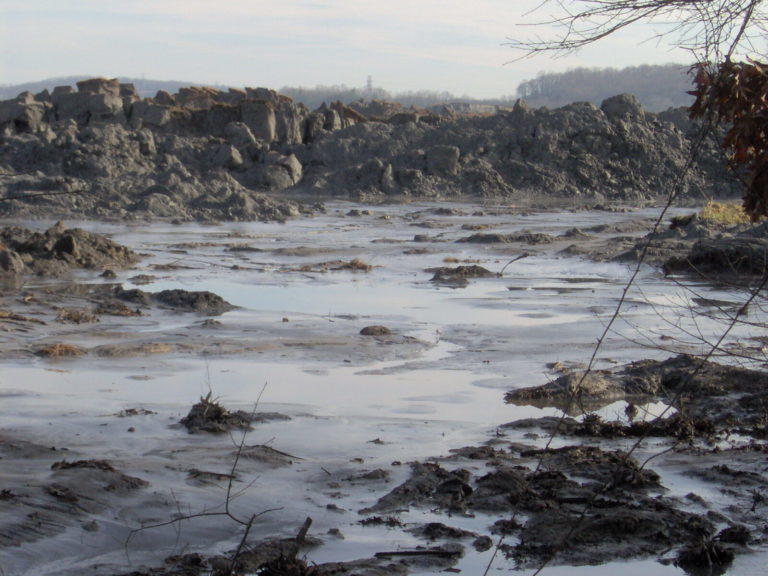 The aftermath from the ash spill of the Tennessee Valley Authority’s Kingston Fossil Plant.