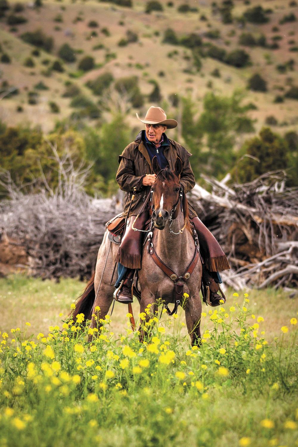 Arthur Blank on horseback