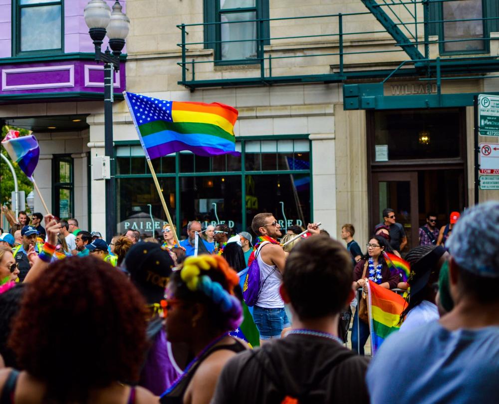 LGBTQ youth marching