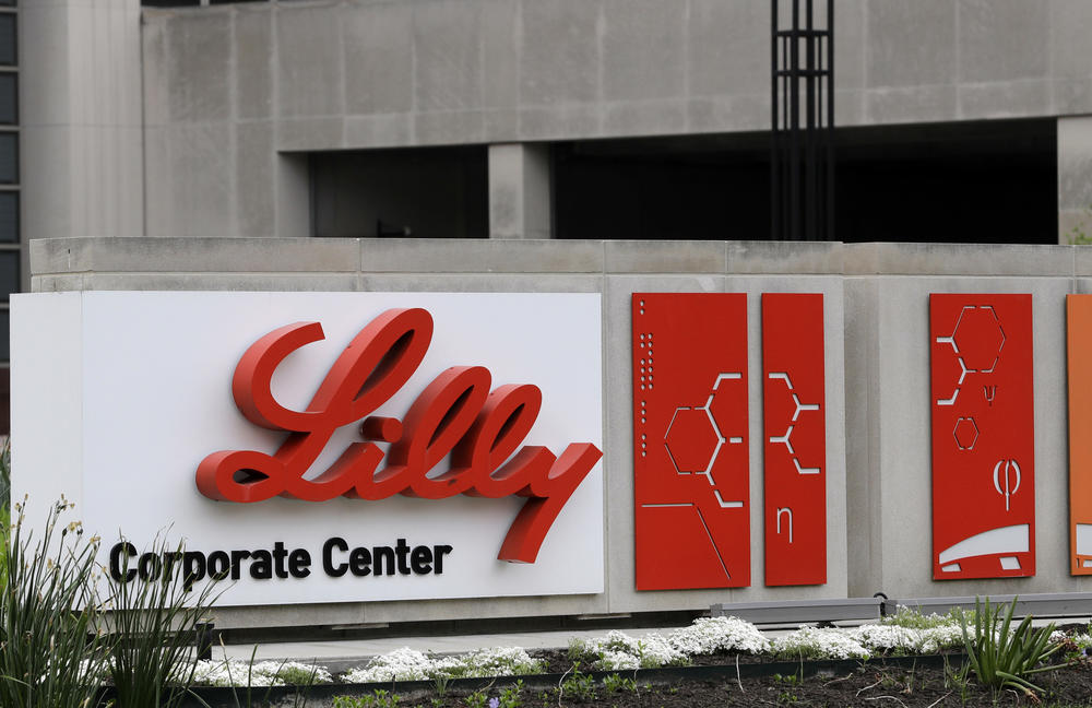 This April 26, 2017, file photo shows the Eli Lilly & Co. corporate headquarters in Indianapolis. 