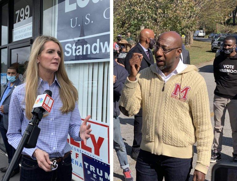 Sen. Kelly Loeffler and opponent Rev. Raphael Warnock