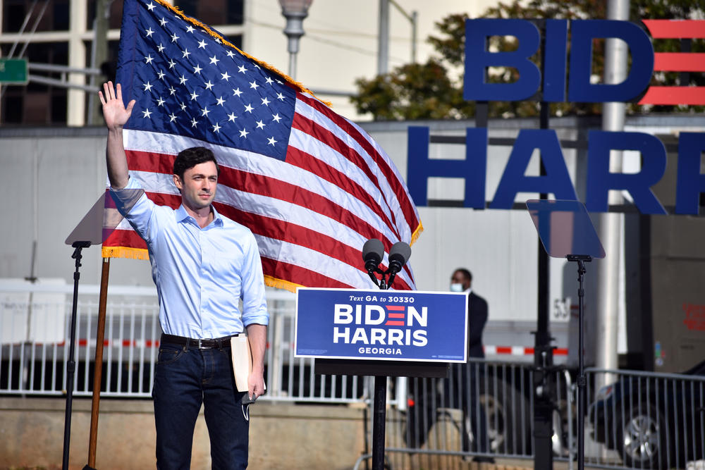 Democrat Jon Ossoff is deadlocked in a race against Sen. David Perdue.