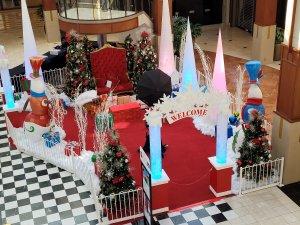 Santa’s throne awaits his arrival at Town Center Mall in Kennesaw.