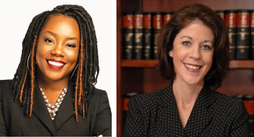 New Chatham County District Attorney Shalena Cook Jones and former Chatham District Attorney Meg Heap