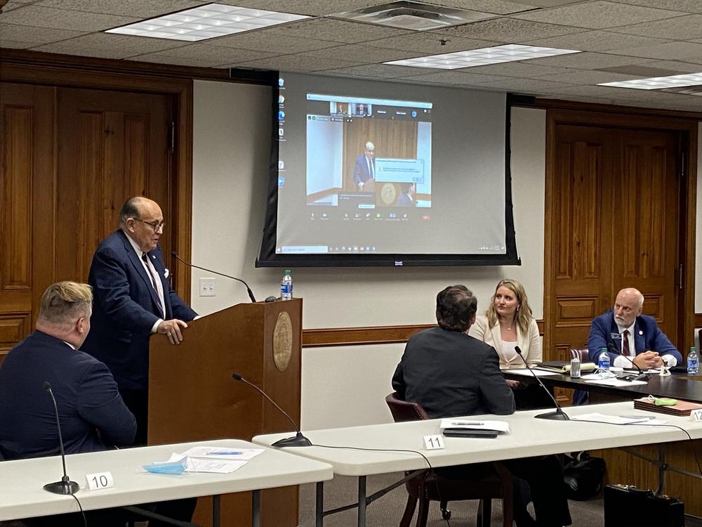 Giuliani speaking to a Georgia Senate Committee on December 3, 2020. 