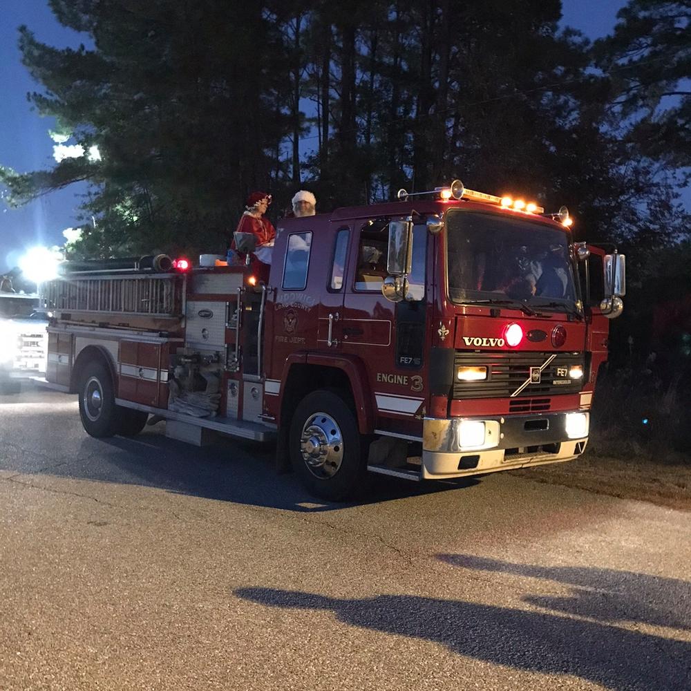 Santa and Mrs. Claus ride in Long County parade on December 10, 2020