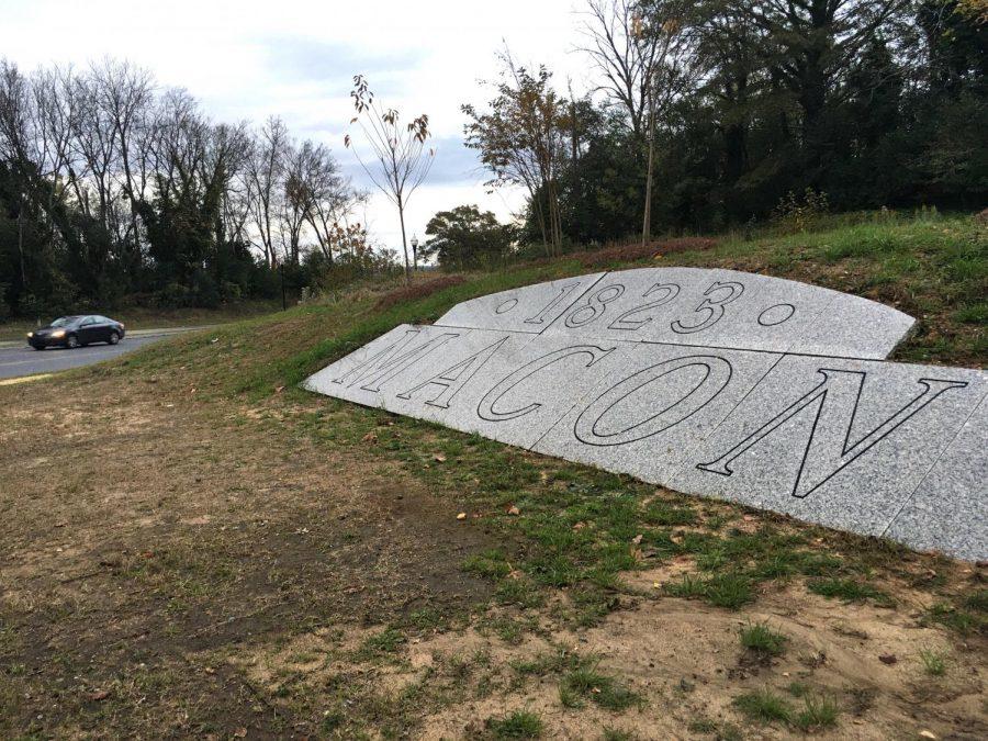 The old Macon welcome sign designed to greet visitors to the 1996 Centennial Olympic Games is now a gateway on Little Richard Penniman Boulevard to the Second Street Corridor entrance to downtown Macon.