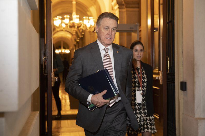 Sen. Perdue Leaves Capitol Hill on January 31, 2020.