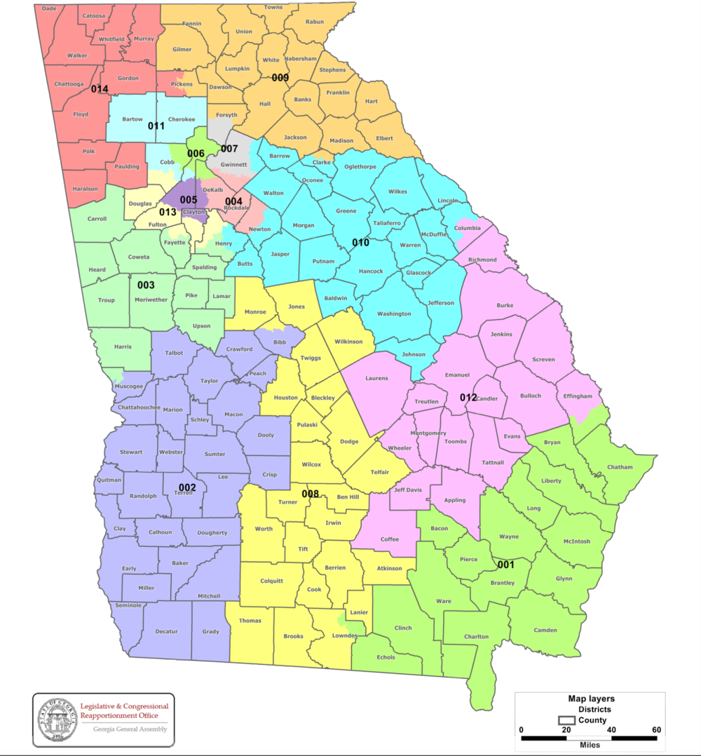 Georgia Congressional District map 2020