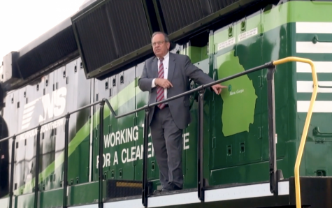 In 2019, Macon-Bibb County Mayor Robert Reichert welcomed Norfolk Southern’s eco locomotives designed to improve air quality. 