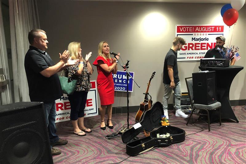 Rep. Marjorie Taylor Greene campaigns in North Georgia 