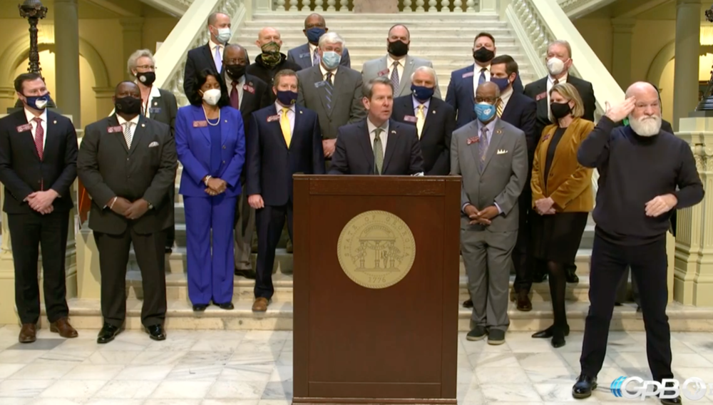 Governor Kemp Press conference photo