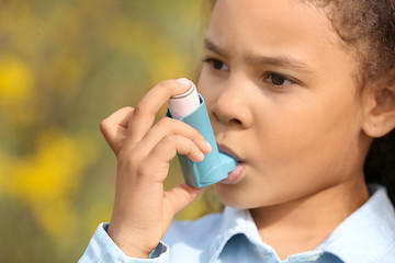 Child using inhaler