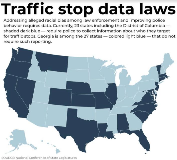 Map of traffic stop data