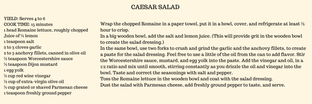 Caesar Salad Recipe