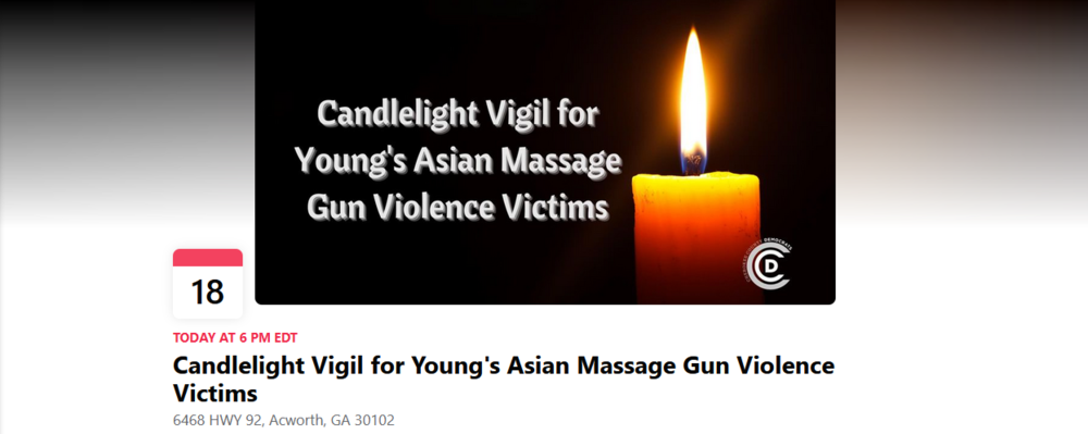 candlelight vigil banner