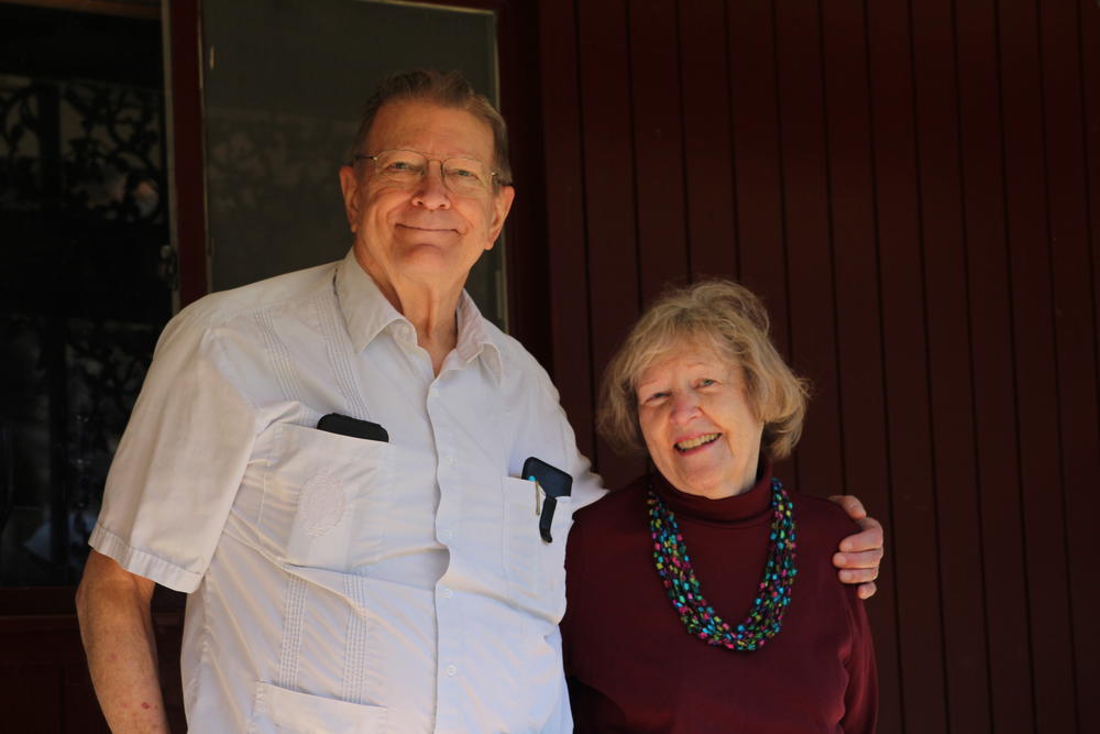 Clyde and Renee Smith outside their Atlanta home on Feb. 5, 2021.