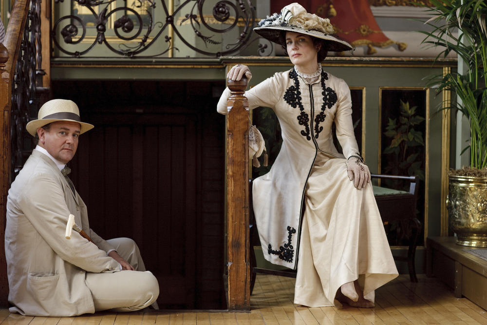 A man and woman in period dress.