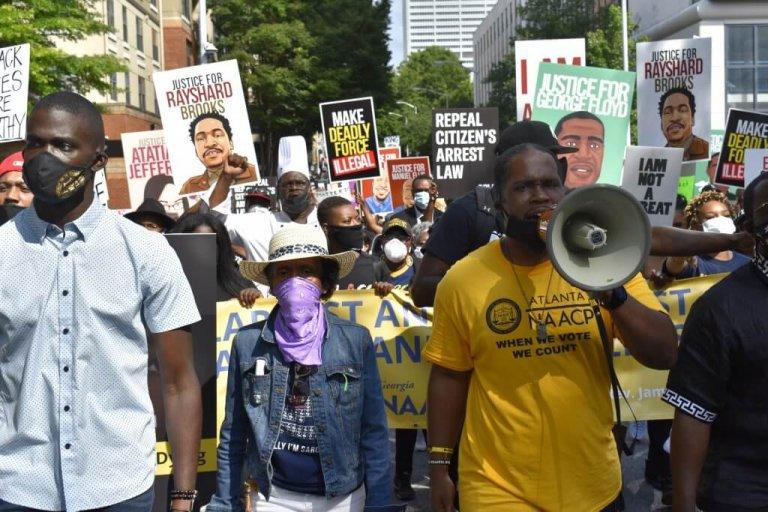 Republican Sen. Randy Robertson is pushing a bill that would increase the penalties for crimes committed during protests. Critics say some aspects of the bill could discourage people from attending protests like the June march to the Georgia Capitol after Rayshard Brooks was shot by police in Atlanta.
