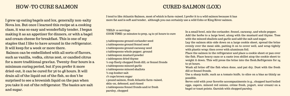 Cured Salmon Recipe