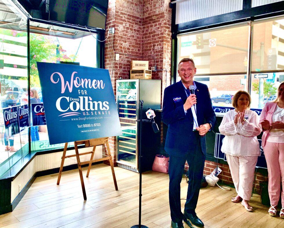 U.S. Rep. Doug Collins rallied in his hometown Gainesville during his campaign for U.S. Senate on Aug. 28, 2020. 