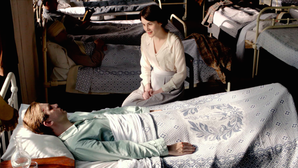 Mary at Matthew's bedside.