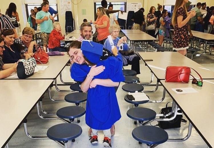 Students in lunchroom