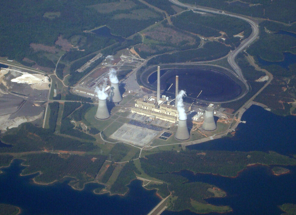 An aerial view of Georgia Power’s Plant Scherer