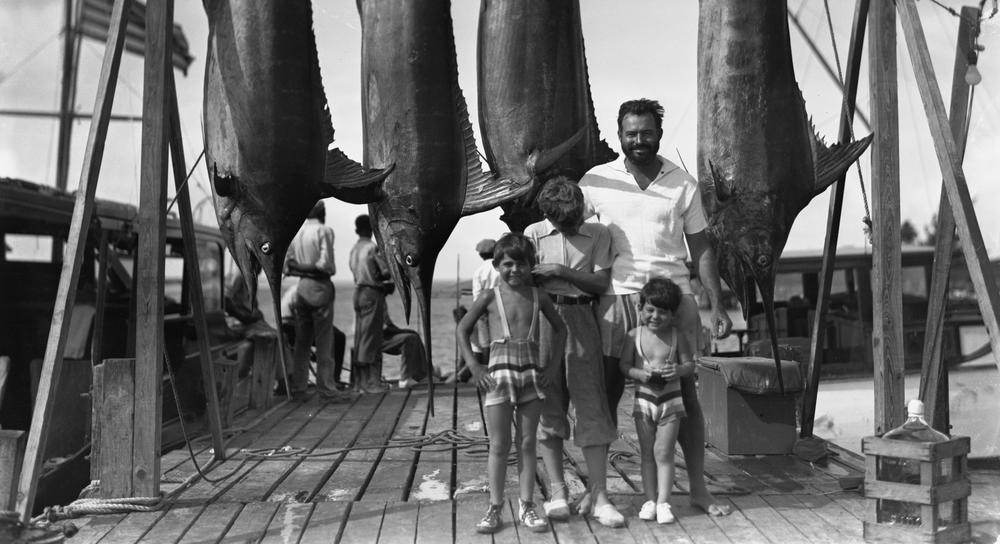 Ernest Hemingway and his three sons