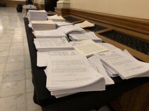 Stacks of papers