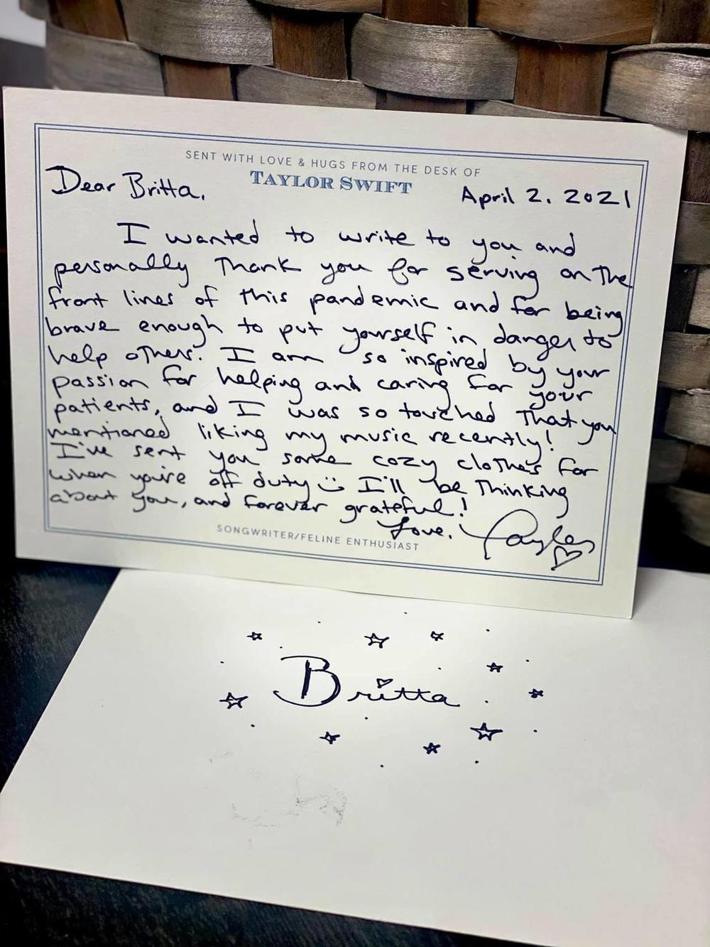 Note from Taylor Swift