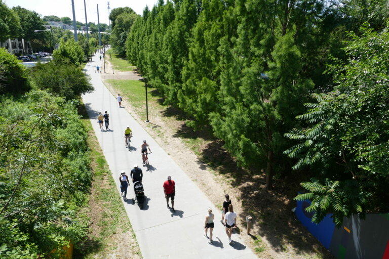 People walking on Beltline in Atlanta
