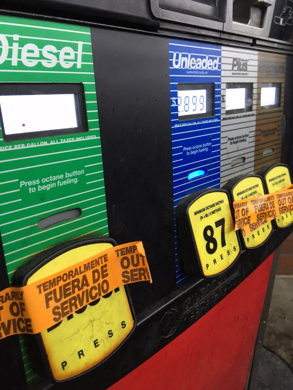 Some types of gas were unavailable Wednesday, at an Atlanta business.