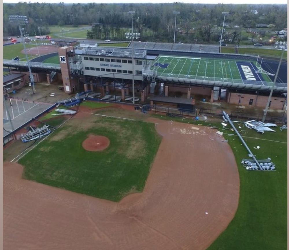 Damage to Newnan baseball field